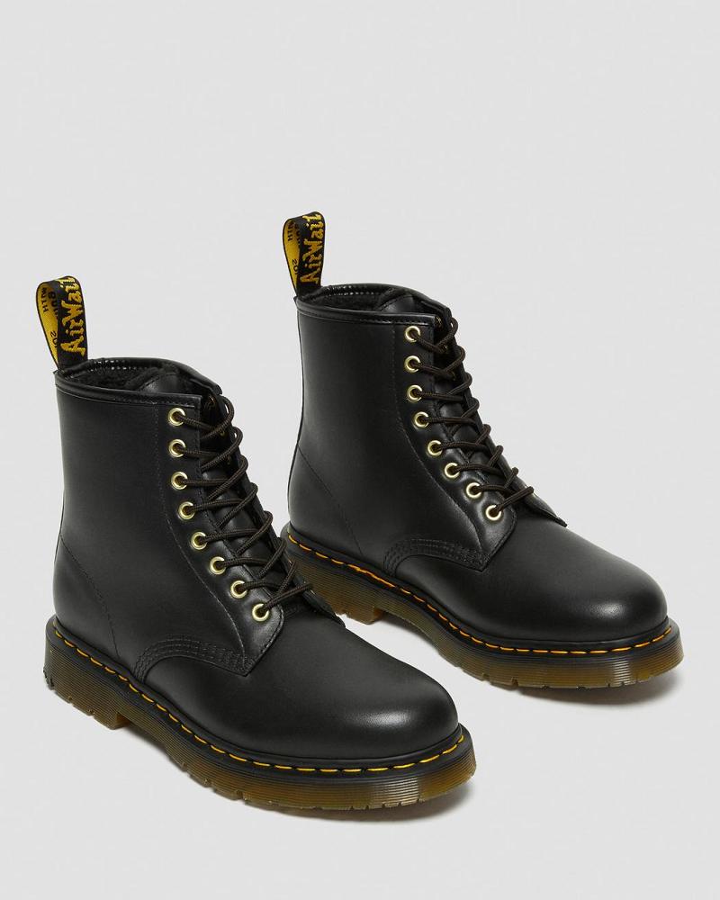 Dr Martens 1460 DM's Wintergrip Leren Veterlaarzen Heren Zwart | NL 29PJJ